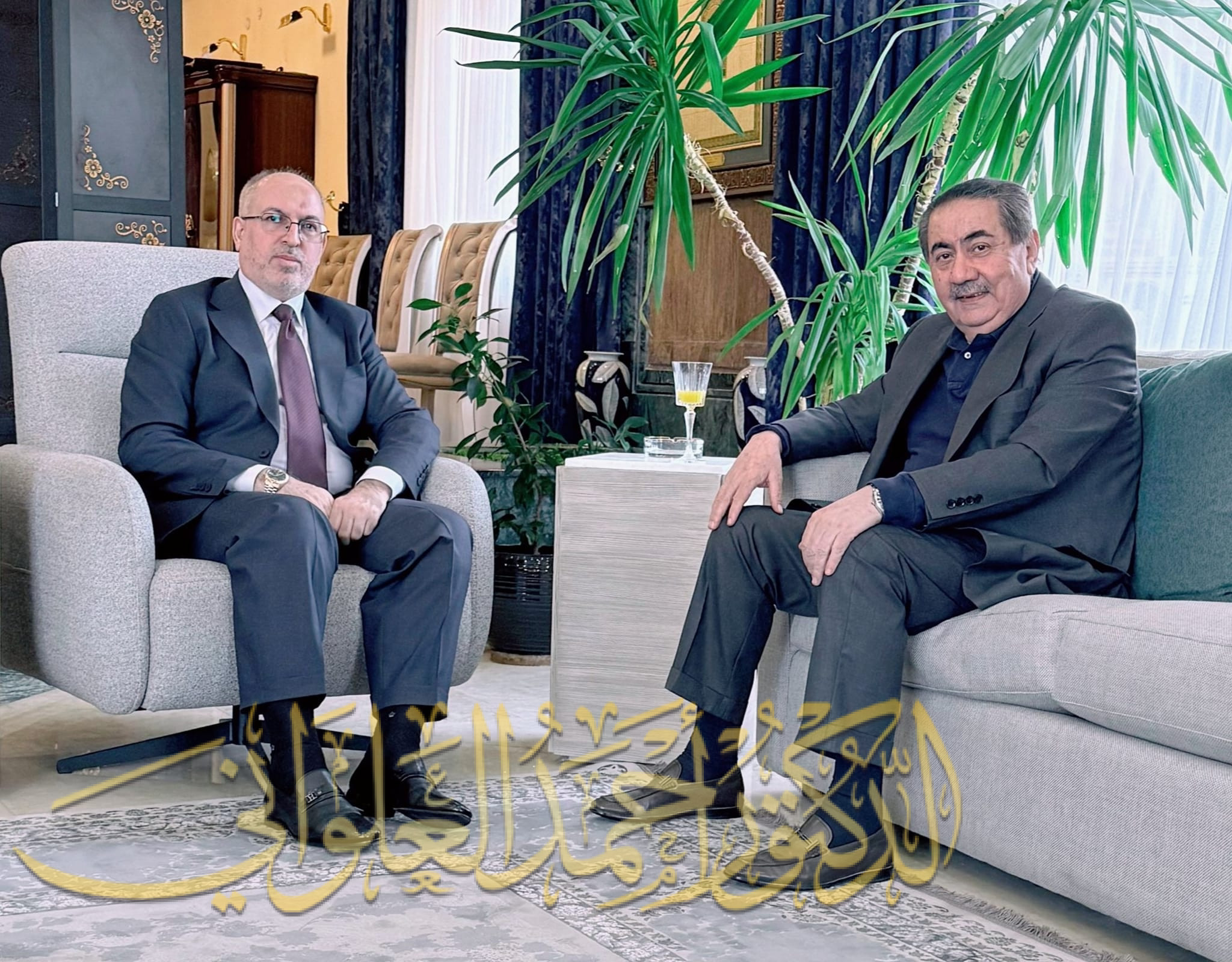 الدكتور أحمد العلواني يلتقي القيادي في الحزب الديمقراطي الكردستاني هوشيار زيباري في أربيل